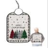 Adult Bibs for Elderly Women - Christmas Tree Waterproof Dining Clothing Protectors with Crumb Catcher for Eating/Feeding, Xmas Gifts Balls Winter Snowflake Rustic Terry Cloth Bib Machine Washable view 1