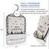 Adult Bibs for Elderly Women - Christmas Tree Waterproof Dining Clothing Protectors with Crumb Catcher for Eating/Feeding, Xmas Gifts Balls Winter Snowflake Rustic Terry Cloth Bib Machine Washable view 2