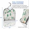 Adult Bibs for Elderly Women - Green Grey Christmas Tree Waterproof Dining Clothing Protectors with Crumb Catcher for Eating/Feeding, Xmas Tree Winter Snowflake Terry Cloth Bib Machine Washable view 2
