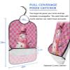 Kewadony Adult Bibs for Elderly Women - Pink Snowman Christmas Waterproof Dining Clothing Protectors with Crumb Catcher for Eating/Feeding, Xmas Merry Christmas Terry Cloth Bib Machine Washable view 2