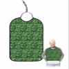 Adult Bibs for Elderly Women - Christmas Waterproof Dining Clothing Protectors with Crumb Catcher for Eating/Feeding, Xmas Green Geometric Modern Abstract Art Terry Cloth Bib Machine Washable view 1