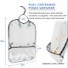 Adult Bibs for Elderly Women - Teal Tulip Waterproof Dining Clothing Protectors with Crumb Catcher for Eating/Feeding, Pastoral Eucalyptus Leaves Botanical Summer Butterfly Terry Cloth Bib Washable view 2