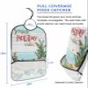 Adult Bibs for Elderly Women - Coastal Christmas Waterproof Dining Clothing Protectors with Crumb Catcher for Eating/Feeding, Seaside Holiday Wishes Xmas Beach Starfish Terry Cloth Bib Washable view 2