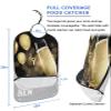 Kewadony Adult Bibs for Elderly Women - Happy New Year Waterproof Dining Clothing Protectors with Crumb Catcher for Eating/Feeding, Yellow Champagne Balloon Ribbon Terry Cloth Bib Machine Washable view 2