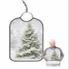 Kewadony Adult Bibs for Elderly Women - Christmas Tree Waterproof Dining Clothing Protectors with Crumb Catcher for Eating/Feeding, Xmas Winter Snowflake Forest Terry Cloth Bib Machine Washable view 1