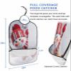 Adult Bibs for Elderly Women - Red Snowman Christmas Waterproof Dining Clothing Protectors with Crumb Catcher for Eating/Feeding, Gray Xmas Tree Winter Snowflake Terry Cloth Bib Machine Washable view 2