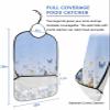 Adult Bibs for Elderly Women - Blue Ombre Waterproof Dining Clothing Protectors with Crumb Catcher for Eating/Feeding, Watercolor Blue Butterfly Modern Abstract Art Terry Cloth Bib Machine Washable view 2