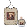 Adult Bibs for Elderly Women - Christmas Santa Waterproof Dining Clothing Protectors with Crumb Catcher for Eating/Feeding, Xmas Bells Berry Botanical Farmhouse Terry Cloth Bib Machine Washable view 1
