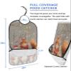 Adult Bibs for Elderly Women - Grey Squirrels Christmas Waterproof Dining Clothing Protectors with Crumb Catcher for Eating/Feeding, Xmas Tree Balls Winter Snowflake Terry Cloth Bib Machine Washable view 2