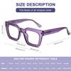 AQWANO Stylish Oversized Reading Glasses for Women Fashion Designer Readers Blue Light Square Computer Glases, 2 PACK 0.0 view 2