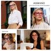 AQWANO Stylish Oversized Reading Glasses for Women Fashion Designer Readers Blue Light Square Computer Glases, 2 PACK 0.0 view 3