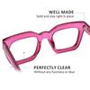 AQWANO Stylish Oversized Reading Glasses for Women Fashion Designer Readers Blue Light Square Computer Glases, 2 PACK 0.0 view 4
