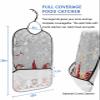 Adult Bibs for Elderly Women - Grey Gnomes Christmas Waterproof Dining Clothing Protectors with Crumb Catcher for Eating/Feeding, Xmas Tree Winter Snowflake Gray Terry Cloth Bib Machine Washable view 2