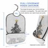 Adult Bibs for Elderly Women - Black Grey Christmas Tree Waterproof Dining Clothing Protectors with Crumb Catcher for Eating/Feeding, Xmas Elk Winter Snowflake Birds Terry Cloth Bib Machine Washable view 2