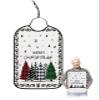 Adult Bibs for Elderly Women - Christmas Tree Waterproof Dining Clothing Protectors with Crumb Catcher for Eating/Feeding, Xmas Tree Gifts Balls Winter Snowflake Terry Cloth Bib Machine Washable view 1
