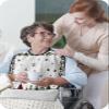 Adult Bibs for Elderly Women - Christmas Tree Waterproof Dining Clothing Protectors with Crumb Catcher for Eating/Feeding, Xmas Tree Gifts Balls Winter Snowflake Terry Cloth Bib Machine Washable view 3