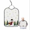Adult Bibs for Elderly Women - Christmas Waterproof Dining Clothing Protectors with Crumb Catcher for Eating/Feeding, Xmas Snowman Yellow Grey Snowflake Winter Tree Terry Cloth Bib Machine Washable view 1