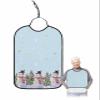 Kewadony Adult Bibs for Elderly Women - Blue Snowman Christmas Waterproof Dining Clothing Protectors with Crumb Catcher for Eating/Feeding, Winter Xmas Tree Snowflake Terry Cloth Bib Machine Washable view 1
