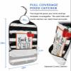 Kewadony Adult Bibs for Elderly Women - Black and White Striped Waterproof Dining Clothing Protectors with Crumb Catcher for Eating/Feeding, Red Fruits Bow Knot Terry Cloth Bib Machine Washable view 2