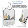 Kewadony Adult Bibs for Elderly Women - Cactus Waterproof Dining Clothing Protectors with Crumb Catcher for Eating/Feeding, Summer Tropical Pastoral Botanical Flowers Terry Cloth Bib Machine Washable view 2