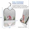 Adult Bibs for Elderly Women - Grey Gnomes Christmas Waterproof Dining Clothing Protectors with Crumb Catcher for Eating/Feeding, Xmas Tree Gifts Winter Snowflake Terry Cloth Bib Machine Washable view 2
