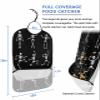 Kewadony Adult Bibs for Elderly Women - Halloween Waterproof Dining Clothing Protectors with Crumb Catcher for Eating/Feeding, White Skeletons Classic Black Terry Cloth Bib Machine Washable view 2