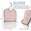 Adult Bibs for Elderly Women - Pink Geometric Waterproof Dining Clothing Protectors with Crumb Catcher for Eating/Feeding, Modern Abstract Art Plaid Aesthetics Terry Cloth Bib Machine Washable view 2