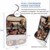 Adult Bibs for Elderly Women - African Black Women Waterproof Dining Clothing Protectors with Crumb Catcher for Eating/Feeding, Boho Ethnic Colorful Modern Geometric Terry Cloth Bib Machine Washable view 2