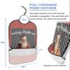Adult Bibs for Elderly Women - Red Black Plaid Snowman Christmas Waterproof Dining Clothing Protectors with Crumb Catcher for Eating/Feeding, Xmas Winter Snowflake Terry Cloth Bib Machine Washable view 2