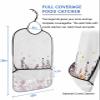 Adult Bibs for Elderly Women - Purpel Floral Waterproof Dining Clothing Protectors with Crumb Catcher for Eating/Feeding, Pastoral Spring Botanical Dragonfly Summer Flower Terry Cloth Bib Washable view 2