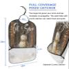 Kewadony Adult Bibs for Elderly Women - Christmas Waterproof Dining Clothing Protectors with Crumb Catcher for Eating/Feeding, Xmas Tree Snowman Let Snow Oil Painting Terry Cloth Bib Machine Washable view 2