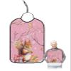 Adult Bibs for Elderly Women - Pink Squirrels Christmas Waterproof Dining Clothing Protectors with Crumb Catcher for Eating/Feeding, Xmas Gifts Balls Winter Snowflake Terry Cloth Bib Machine Washable view 1