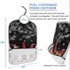 Kewadony Adult Bibs for Elderly Women - Black Gnomes Christmas Waterproof Dining Clothing Protectors with Crumb Catcher for Eating/Feeding, Xmas Tree Winter Snowflake Terry Cloth Bib Machine Washable view 2