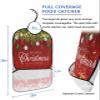 Adult Bibs for Elderly Women - Red Green Christmas Balls Waterproof Dining Clothing Protectors with Crumb Catcher for Eating/Feeding, Merry Christmas and Happy New Year Terry Cloth Bib Washable view 2