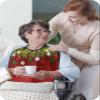 Adult Bibs for Elderly Women - Red Green Christmas Balls Waterproof Dining Clothing Protectors with Crumb Catcher for Eating/Feeding, Merry Christmas and Happy New Year Terry Cloth Bib Washable view 3
