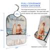 Adult Bibs for Elderly Women - Surfboard Santa Christmas Waterproof Dining Clothing Protectors with Crumb Catcher for Eating/Feeding, Coastal Nautical Beach Shell Terry Cloth Bib Machine Washable view 2