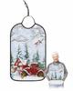 Adult Bibs for Elderly Women - Christmas Snowman Truck Waterproof Dining Clothing Protectors with Crumb Catcher for Eating/Feeding, Winter Snowflake Xmas Tree Terry Cloth Bib Machine Washable view 1