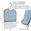 Adult Bibs for Elderly Women - Blue Snowflake Christmas Waterproof Dining Clothing Protectors with Crumb Catcher for Eating/Feeding, Rustic Xmas Winter Snowflake Terry Cloth Bib Machine Washable view 2