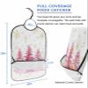 Kewadony Adult Bibs for Elderly Women - Pink Christmas Tree Waterproof Dining Clothing Protectors with Crumb Catcher for Eating/Feeding, Xmas Tree Winter Snowflake Terry Cloth Bib Machine Washable view 2