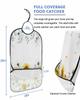 Adult Bibs for Elderly Women - Sunflower Waterproof Dining Clothing Protectors with Crumb Catcher for Eating/Feeding, Pastoral Eucalyptus Leaves Botanical Summer Bee Terry Cloth Bib Machine Washable view 2