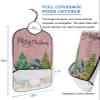 Kewadony Adult Bibs for Elderly Women - Pink Penguin Christmas Waterproof Dining Clothing Protectors with Crumb Catcher for Eating/Feeding, Xmas Tree Winter Snowflake Terry Cloth Bib Machine Washable view 2