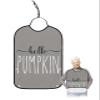 Kewadony Adult Bibs for Elderly Women - Thanksgiving Fall Waterproof Dining Clothing Protectors with Crumb Catcher for Eating/Feeding, Hello Pumpkins Autumn Grey Terry Cloth Bib Machine Washable view 1
