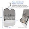 Kewadony Adult Bibs for Elderly Women - Thanksgiving Fall Waterproof Dining Clothing Protectors with Crumb Catcher for Eating/Feeding, Hello Pumpkins Autumn Grey Terry Cloth Bib Machine Washable view 2