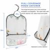 Adult Bibs for Elderly Women - Spring Floral Waterproof Dining Clothing Protectors with Crumb Catcher for Eating/Feeding, Pastoral Summer Flowers Botanical Butterfly Terry Cloth Bib Machine Washable view 2