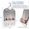 Adult Bibs for Elderly Women - Red Gnomes Christmas Waterproof Dining Clothing Protectors with Crumb Catcher for Eating/Feeding, Grey Xmas Tree Winter Snowflake Terry Cloth Bib Machine Washable view 2