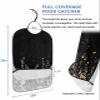 Adult Bibs for Elderly Women - Pink Floral Waterproof Dining Clothing Protectors with Crumb Catcher for Eating/Feeding, Pastoral Spring Botanical Flower Dragonfly Black Terry Cloth Bib Washable view 2