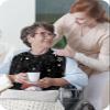 Kewadony Adult Bibs for Elderly Women - Red Snowman Christmas Waterproof Dining Clothing Protectors with Crumb Catcher for Eating/Feeding, Xmas Winter Snowflake Black Terry Cloth Bib Machine Washable view 3