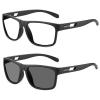 Sports Transition Photochromic full lens Reading Glasses For Men Women TR90 square Readers Sunglasses (black, 3.5, x) view 1