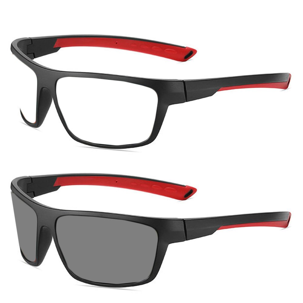 Vintage Sports Square Mens Reading Glasses Transition reader Sunglasses for cycling Photochromic full lens Reader (red, 2.75, x)