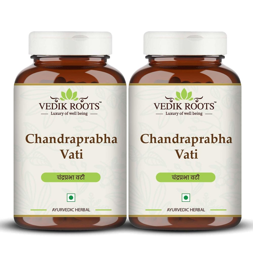 VEDIKROOTS Chandraprabha Vati - Ayurvedic Herbal for Unisex | 240 Tablets (Pack of 2)